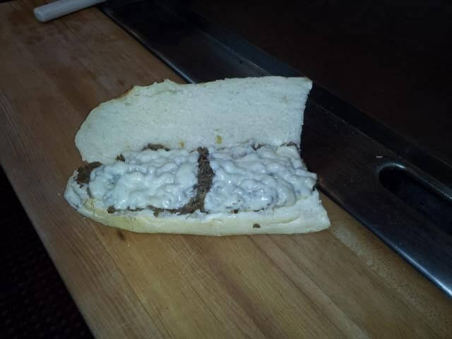 A grilled cheesesteak